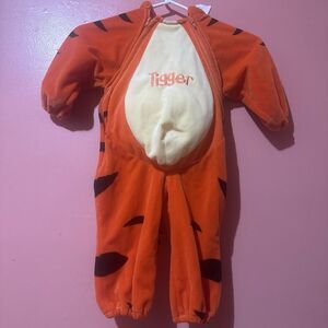 Vintage Disneyland Tigger Baby Costume 6-12 Months Orange Halloween Dress Up